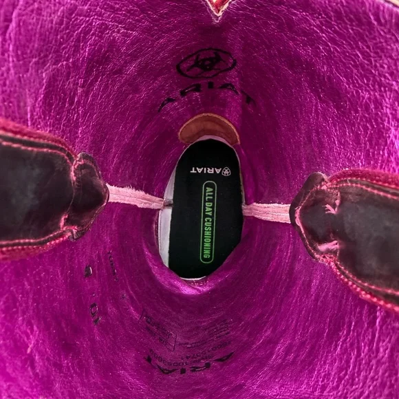 Ariat Women's Maroon and Magenta Western Boots - Picture 10 of 11